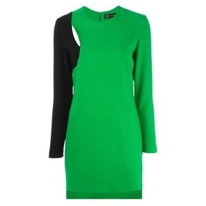 Versace runway green mini dress size 42 M 6